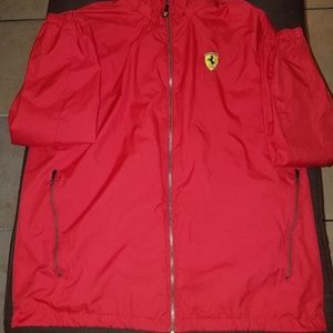 qqqwjf.ferrari red windbreaker jacket 